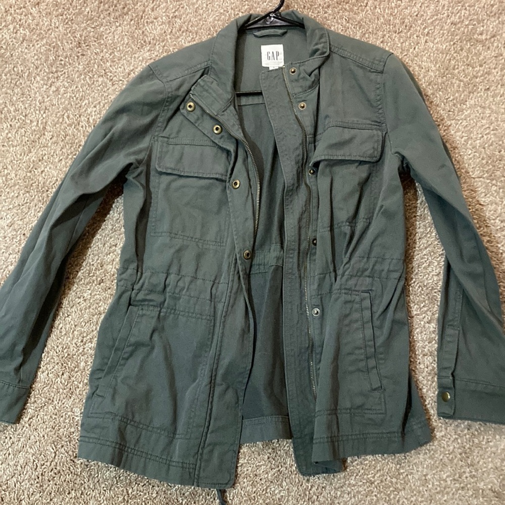 Gap size small army green utility jacket